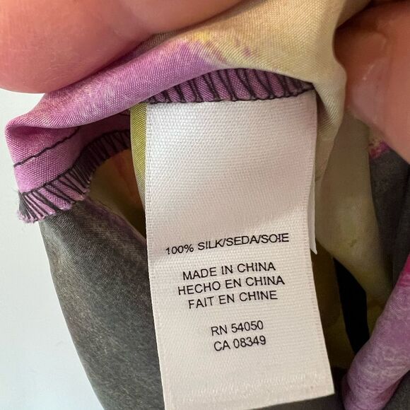 Rachel Rachel Roy silk multi color faux tie front asymmetrical dress - Picture 5 of 5